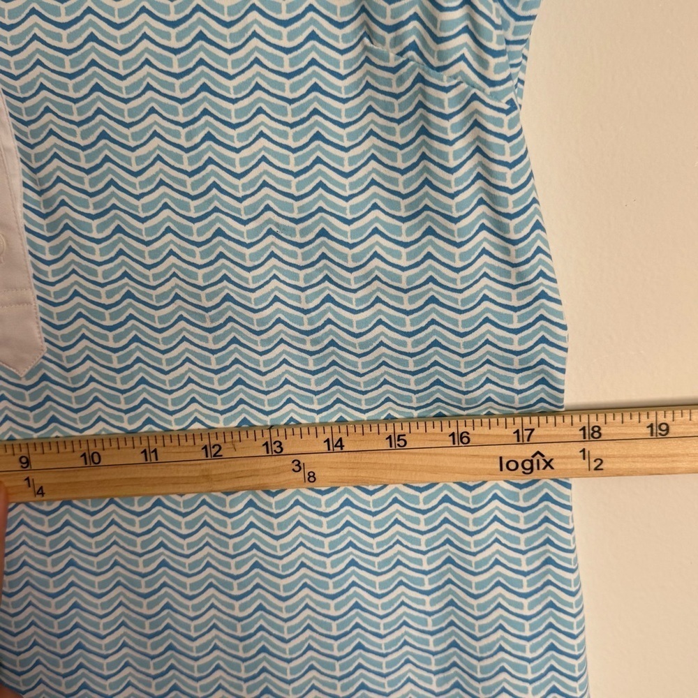 J. McLaughlin Elsie White and Blue Dress - Picture 11 of 12